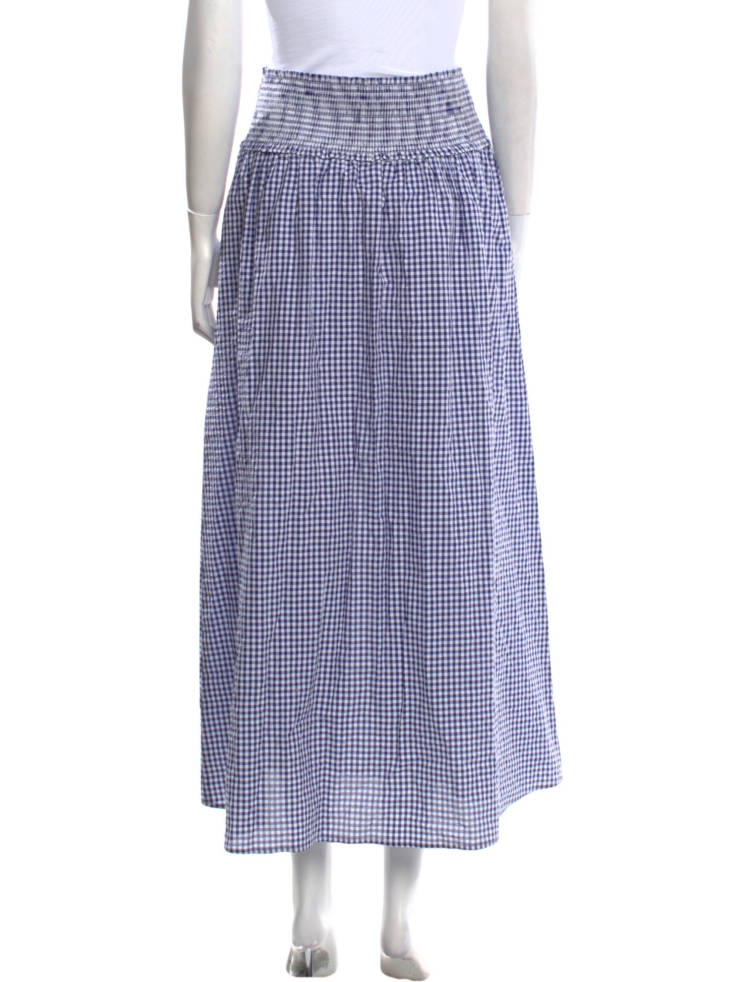 Hill House Home Plaid Print Midi Length Skirt